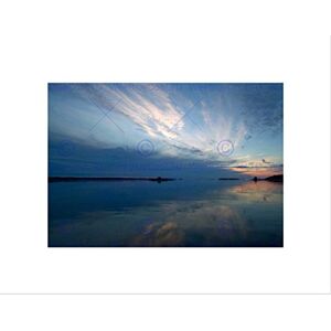 Wee Blue Coo NORDIC SUMMER SUNSET SEASCAPE BLACK FRAME FRAMED ART PRINT PICTURE B12X9401 Wee Blue Coo NORDIC SUMMER SUNSET SEASCAPE BLACK FRAME FRAMED ART PRINT PICTURE B12X9401