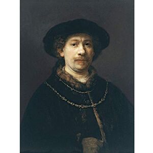 Fine Art Prints Rembrandt Self Portrait Wearing A Hat And Two Chains Large Art Print Poster Wall Decor Premium Mural Fine Art Prints Rembrandt Self Portrait Wearing A Hat And Two Chains Large Art Print Poster Wall Decor Premium Mural