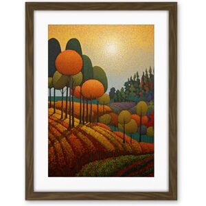 Artery8 Autumn Fields Pointillism Painting Amber Orange Green Countryside Landscape Artwork Framed Wall Art Print 18X24 Inch Artery8 Autumn Fields Pointillism Painting Amber Orange Green Countryside Landscape Artwork Framed Wall Art Print 18X24 Inch