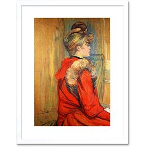 Wee Blue Coo Painting Toulouse-lautrec Girl Fur Study Framed Wall Art Print Wee Blue Coo Painting Toulouse-lautrec Girl Fur Study Framed Wall Art Print