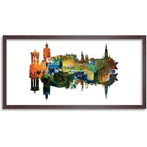 Wee Blue Coo Edinburgh Scotland Symmetry Landmarks Long Panel Framed Wall Art Print Wee Blue Coo Edinburgh Scotland Symmetry Landmarks Long Panel Framed Wall Art Print