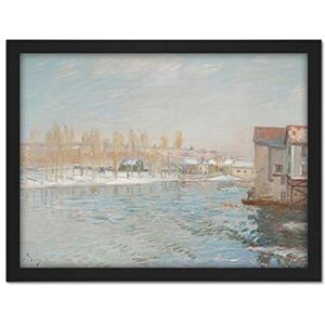 Artery8 Alfred Sisley The Loing Mills Moret Snow Effect Painting Artwork Framed Wall Art Print 18X24 Inch Artery8 Alfred Sisley The Loing Mills Moret Snow Effect Painting Artwork Framed Wall Art Print 18X24 Inch