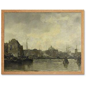 Artery8 Jacob Maris Cityscape Ships Painting Art Print Framed Poster Wall Decor 12x16 inch Artery8 Jacob Maris Cityscape Ships Painting Art Print Framed Poster Wall Decor 12x16 inch
