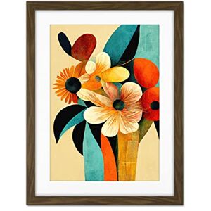 Doppelganger33 LTD Vibrant Modern Abstract Oil Painting Summer Flower Bouquet Teal Orange Artwork Framed Wall Art Print 18X24 Inch Doppelganger33 LTD Vibrant Modern Abstract Oil Painting Summer Flower Bouquet Teal Orange Artwork Framed Wall Art Print 18X24 Inch