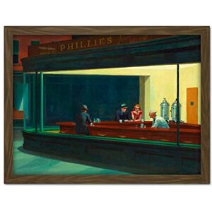 Fine Art Prints Edward Hopper Nighthawks Iconic Painting Artwork Framed Wall Art Print 18X24 Inch Fine Art Prints Edward Hopper Nighthawks Iconic Painting Artwork Framed Wall Art Print 18X24 Inch