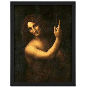 Artery8 Leonardo Da Vinci Saint John The Baptist Panting Artwork Framed Wall Art Print 18X24 Inch Artery8 Leonardo Da Vinci Saint John The Baptist Panting Artwork Framed Wall Art Print 18X24 Inch