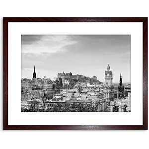 Wee Blue Coo Photo Cityscape Edinburgh Castle Rooftops Black White Framed Wall Art Print Wee Blue Coo Photo Cityscape Edinburgh Castle Rooftops Black White Framed Wall Art Print