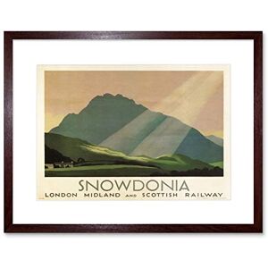 Wee Blue Coo Travel Ad Railway Rail Snowdonia Wales Mountain Sun Framed Wall Art Print Wee Blue Coo Travel Ad Railway Rail Snowdonia Wales Mountain Sun Framed Wall Art Print