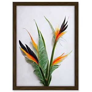 Wee Blue Coo Bird of Paradise Stem Leaves and Flowers Tropical Plant Botanical Artwork Framed A3 Wall Art Print Wee Blue Coo Bird of Paradise Stem Leaves and Flowers Tropical Plant Botanical Artwork Framed A3 Wall Art Print