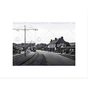Wee Blue Coo Isle Of Man Groudle Glen Hotel And Tram Station England BW Wall Art Print Wee Blue Coo Isle Of Man Groudle Glen Hotel And Tram Station England BW Wall Art Print