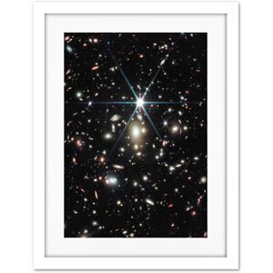 Artery8 NASA James Webb Telescope NIRCam Space Image of Galaxy Cluster including Sunrise Arc and Earendel the Furthest Star Ever Detected Artwork Framed Wall Art Print 18X24 Inch Artery8 NASA James Webb Telescope NIRCam Space Image of Galaxy Cluster including Sunrise Arc and Earendel the Furthest Star Ever Detected Artwork Framed Wall Art Print 18X24 Inch