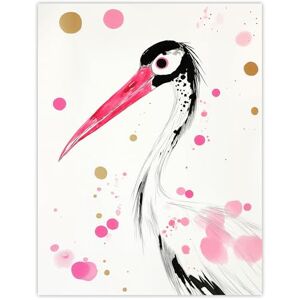 Artery8 Oriental Stork Pink Gold Black Bird Painting Living Room Large Wall Art Poster Print Thick Paper 18X24 Inch Artery8 Oriental Stork Pink Gold Black Bird Painting Living Room Large Wall Art Poster Print Thick Paper 18X24 Inch