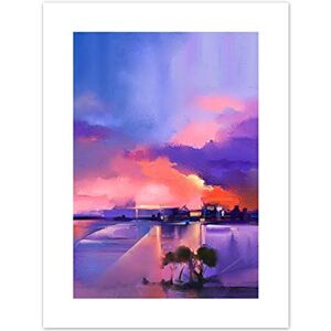 Wee Blue Coo Abstract Sunset on Lake Art Print Canvas Premium Wall Decor Poster Wee Blue Coo Abstract Sunset on Lake Art Print Canvas Premium Wall Decor Poster