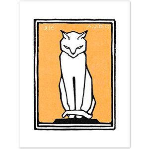 Wee Blue Coo Sitting Cat 1916 Julie De Graag Art Print Canvas Premium Wall Decor Poster Wee Blue Coo Sitting Cat 1916 Julie De Graag Art Print Canvas Premium Wall Decor Poster