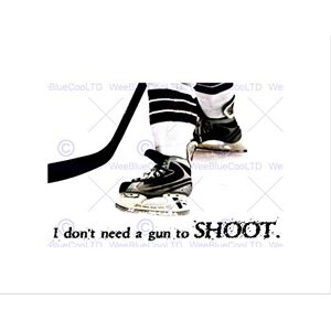 Wee Blue Coo Don't Need A Gun To Shoot Ice Hockey Sport Quote Typography Art Wall Art Print Wee Blue Coo Don't Need A Gun To Shoot Ice Hockey Sport Quote Typography Art Wall Art Print