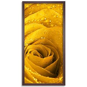 Wee Blue Coo Rose Flower Petals Yellow Long Panel Framed Wall Art Print Wee Blue Coo Rose Flower Petals Yellow Long Panel Framed Wall Art Print