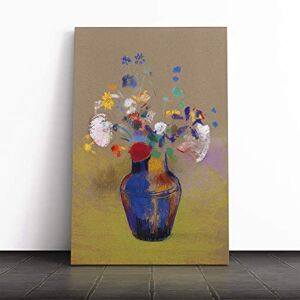 Big Box Art Canvas Print Wall Art Odilon Redon Flowers in a Vase Mounted and Stretched Box Frame Picture Home Decor for Kitchen, Living Room, Bedroom, Hallway, Multi-Colour, 24x16 Inch Big Box Art Canvas Print Wall Art Odilon Redon Flowers in a Vase Mounted and Stretched Box Frame Picture Home Decor for Kitchen, Living Room, Bedroom, Hallway, Multi-Colour, 24x16 Inch