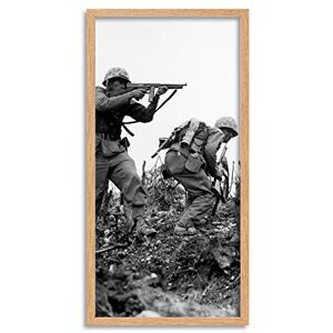 Fine Art Prints War WWII USA Marine Sgt Bartlett Shooting At Sniper Photo Framed Wall Art Print Long 25X12 Inch Fine Art Prints War WWII USA Marine Sgt Bartlett Shooting At Sniper Photo Framed Wall Art Print Long 25X12 Inch