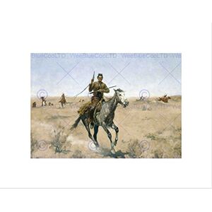 Wee Blue Coo PAINTING LANDSCAPE STUDY NATIVE AMERICA REMINGTON FLIGHT FRAMED PRINT B12X12686 Wee Blue Coo PAINTING LANDSCAPE STUDY NATIVE AMERICA REMINGTON FLIGHT FRAMED PRINT B12X12686