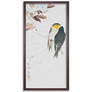 Artery8 Watanabe Seitei Birds On Branch Drawing Framed Wall Art Print Long 25X12 Inch Artery8 Watanabe Seitei Birds On Branch Drawing Framed Wall Art Print Long 25X12 Inch