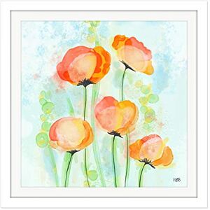 Artery8 Poppy Flowers Bloom Watercolour Painting Square Wooden Framed Wall Art Print Picture 16X16 Inch Artery8 Poppy Flowers Bloom Watercolour Painting Square Wooden Framed Wall Art Print Picture 16X16 Inch