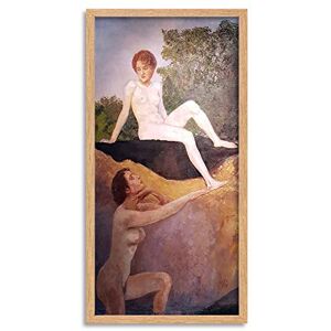 Artery8 Klinger Bathers Painting Framed Wall Art Print Long 25X12 Inch Artery8 Klinger Bathers Painting Framed Wall Art Print Long 25X12 Inch