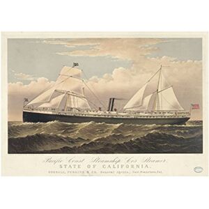 Wee Blue Coo Painting Travel Ad Pacific Coast Steamship Boat California Wall Art Print Wee Blue Coo Painting Travel Ad Pacific Coast Steamship Boat California Wall Art Print