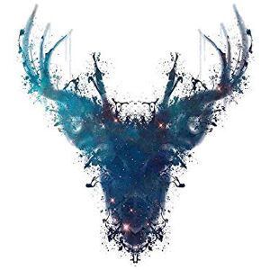 Wee Blue Coo Painting Digital Graphic K Splat Deer Stag Art Print Poster Wall Decor 12X16 Inch Wee Blue Coo Painting Digital Graphic K Splat Deer Stag Art Print Poster Wall Decor 12X16 Inch