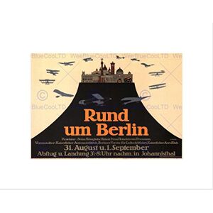 Wee Blue Coo Airshow Aeroplane Airplane Around Berlin Germany Vintage Wall Art Print Wee Blue Coo Airshow Aeroplane Airplane Around Berlin Germany Vintage Wall Art Print