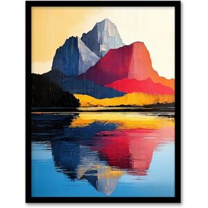 Artery8 Mount Assiniboine Abstract Mountain Lake Landscape Living Room Artwork Framed Wall Art Print A4 Artery8 Mount Assiniboine Abstract Mountain Lake Landscape Living Room Artwork Framed Wall Art Print A4