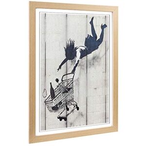 Big Box Art Framed Print of Shop Until You Drop Banksy Graffiti Design Wall Art Picture Home Decor for Kitchen, Living Room, Bedroom, Hallway, Oak, A2 / 24.5x18 Inch / 62x45cm Big Box Art Framed Print of Shop Until You Drop Banksy Graffiti Design Wall Art Picture Home Decor for Kitchen, Living Room, Bedroom, Hallway, Oak, A2 / 24.5x18 Inch / 62x45cm