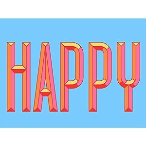 Wee Blue Coo Happy Word Art Bright Unframed Wall Art Print Poster Home Decor Premium Wee Blue Coo Happy Word Art Bright Unframed Wall Art Print Poster Home Decor Premium