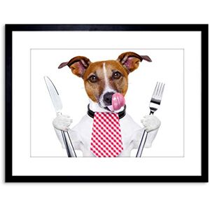 Wee Blue Coo Photo Hungry Jack Russell Dog Funny Art Print Framed Poster Wall Decor 9x7 inch Wee Blue Coo Photo Hungry Jack Russell Dog Funny Art Print Framed Poster Wall Decor 9x7 inch