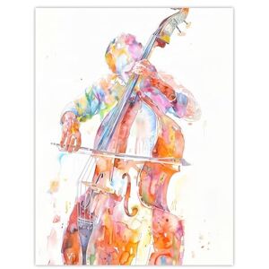 Artery8 Cellist Colourful Modern Watercolour Cello Music Living Room Large Wall Art Poster Print Thick Paper 18X24 Inch Artery8 Cellist Colourful Modern Watercolour Cello Music Living Room Large Wall Art Poster Print Thick Paper 18X24 Inch