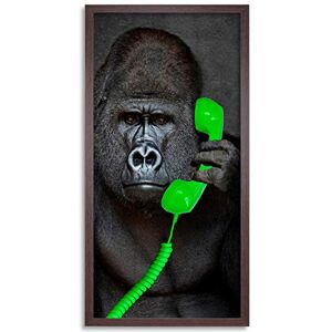 Wee Blue Coo Gorilla Ape Green Telephone Long Panel Framed Wall Art Print Wee Blue Coo Gorilla Ape Green Telephone Long Panel Framed Wall Art Print