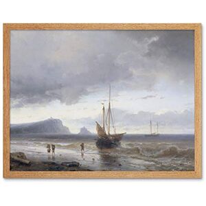 Artery8 Louis Meijer Along The Coast Ship Sea Painting Art Print Framed Poster Wall Decor 12x16 inch Artery8 Louis Meijer Along The Coast Ship Sea Painting Art Print Framed Poster Wall Decor 12x16 inch