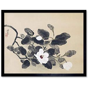 Artery8 Yamamura Koka Magnolia Branch Flower Painting Art Print Framed Poster Wall Decor 12x16 inch Artery8 Yamamura Koka Magnolia Branch Flower Painting Art Print Framed Poster Wall Decor 12x16 inch
