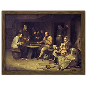 Artery8 Van Heemskerckan Inn Backgammon Players Painting Artwork Framed Wall Art Print 18X24 Inch Artery8 Van Heemskerckan Inn Backgammon Players Painting Artwork Framed Wall Art Print 18X24 Inch