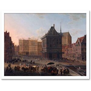 Artery8 Ulft Dam Amsterdam New Town Hall Under Construction Art Print Framed Poster Wall Decor 12x16 inch Artery8 Ulft Dam Amsterdam New Town Hall Under Construction Art Print Framed Poster Wall Decor 12x16 inch