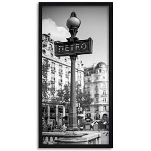 Wee Blue Coo Metro Sign Paris Long Panel Framed Wall Art Print Wee Blue Coo Metro Sign Paris Long Panel Framed Wall Art Print
