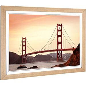 Big Box Art Framed Print of The Golden Gate Bridge San Francisco California (4) Design Wall Art Picture Home Decor for Kitchen, Living Room, Bedroom, Office, Oak, A2 / 24.5x18 Inch / 62x45cm Big Box Art Framed Print of The Golden Gate Bridge San Francisco California (4) Design Wall Art Picture Home Decor for Kitchen, Living Room, Bedroom, Office, Oak, A2 / 24.5x18 Inch / 62x45cm