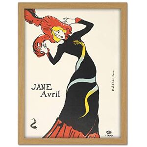 Artery8 Toulouse-Lautrec Can-Can Dancer Jane Avril Painting Artwork Framed Wall Art Print 18X24 Inch Artery8 Toulouse-Lautrec Can-Can Dancer Jane Avril Painting Artwork Framed Wall Art Print 18X24 Inch