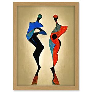 Doppelganger33 LTD Two Posing Models In Red And Blue Abstract Modern Painting Artwork Framed A3 Wall Art Print Doppelganger33 LTD Two Posing Models In Red And Blue Abstract Modern Painting Artwork Framed A3 Wall Art Print