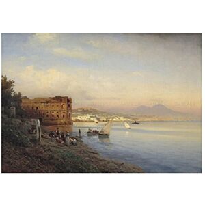 Wee Blue Coo Painting Seascape City Flamm Bay Naples Queen's Palace Wall Art Print Wee Blue Coo Painting Seascape City Flamm Bay Naples Queen's Palace Wall Art Print