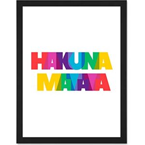 Wee Blue Coo Hakuna Matata Colourful Typography Large Framed Art Print Poster Wall Decor 18x24 inch Wee Blue Coo Hakuna Matata Colourful Typography Large Framed Art Print Poster Wall Decor 18x24 inch