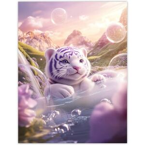 Artery8 Cute Baby White Tiger Purple Bubble Pond Fantasy Nursery Kids Bedroom Large Wall Art Poster Print Thick Paper 18X24 Inch Artery8 Cute Baby White Tiger Purple Bubble Pond Fantasy Nursery Kids Bedroom Large Wall Art Poster Print Thick Paper 18X24 Inch