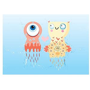 Wee Blue Coo Painting Drawing Cool Cartoon Monster Kids Children Wall Art Print Wee Blue Coo Painting Drawing Cool Cartoon Monster Kids Children Wall Art Print