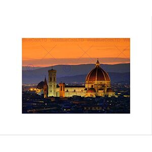 Wee Blue Coo Florenz Dom Nacht Florence Cathedral Night Sunset Orange Blue Art Wall Art Print Wee Blue Coo Florenz Dom Nacht Florence Cathedral Night Sunset Orange Blue Art Wall Art Print