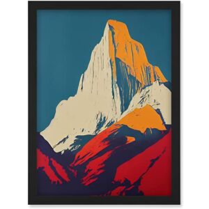 Wee Blue Coo El Capitan Rock Yosemite Valley Pop Art Yellow Red Artwork Framed Wall Art Print A4 Wee Blue Coo El Capitan Rock Yosemite Valley Pop Art Yellow Red Artwork Framed Wall Art Print A4