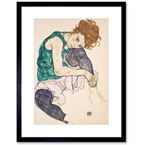 Wee Blue Coo Egon Schiele Seated Woman Legs Drawn Up Adele Herm Framed Wall Art Print Wee Blue Coo Egon Schiele Seated Woman Legs Drawn Up Adele Herm Framed Wall Art Print